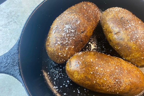 salted crusted oven baked potatoes