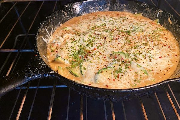 zucchini gratin in oven