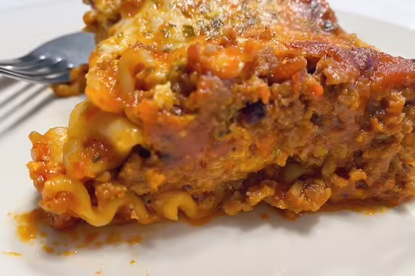 one serving lasagna