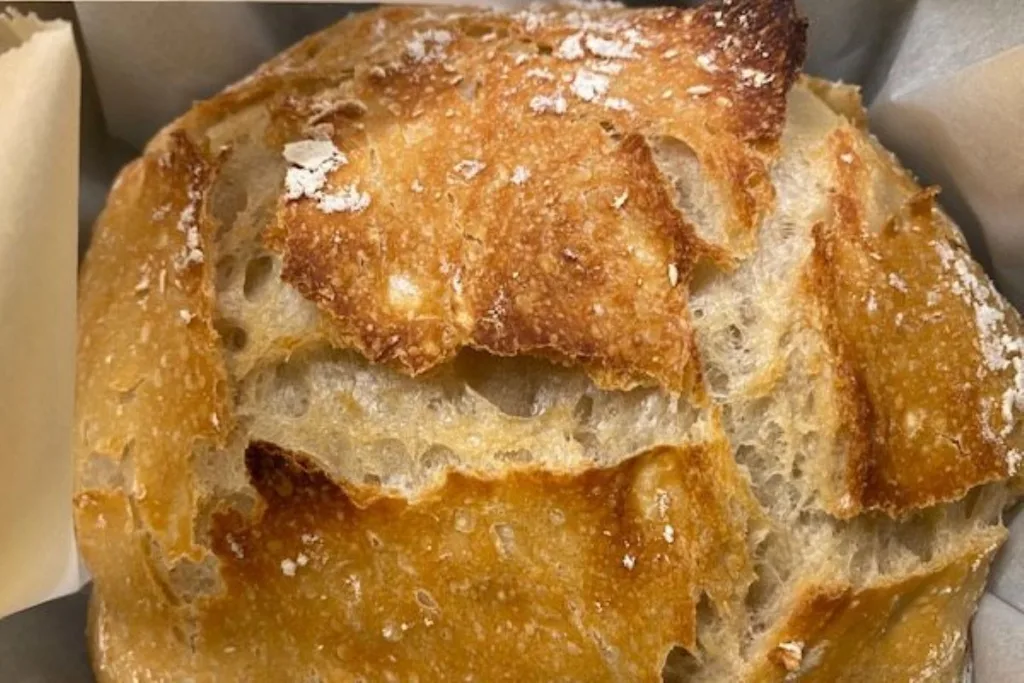 baked rustic bread loaf