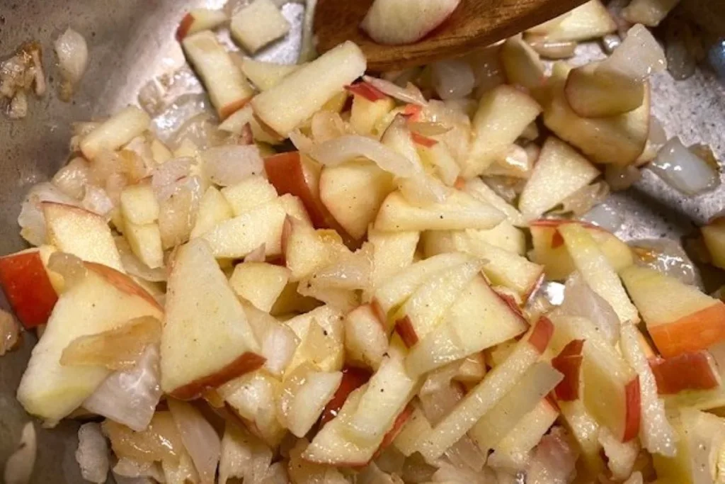 saute onions and apples
