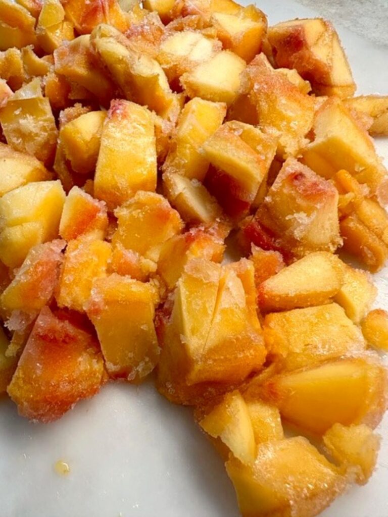 chopped frozen peaches