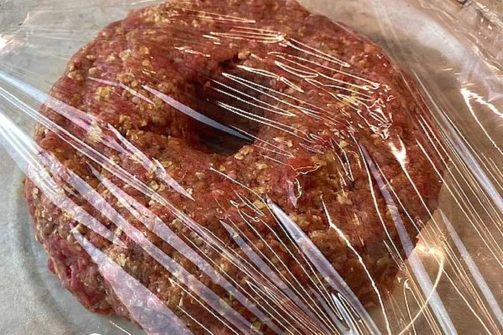cover meatloaf with plastic film
