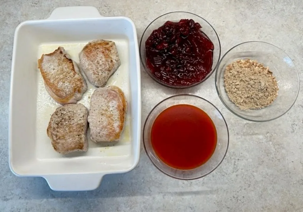 carnberry baked boneless pork chop ingredients