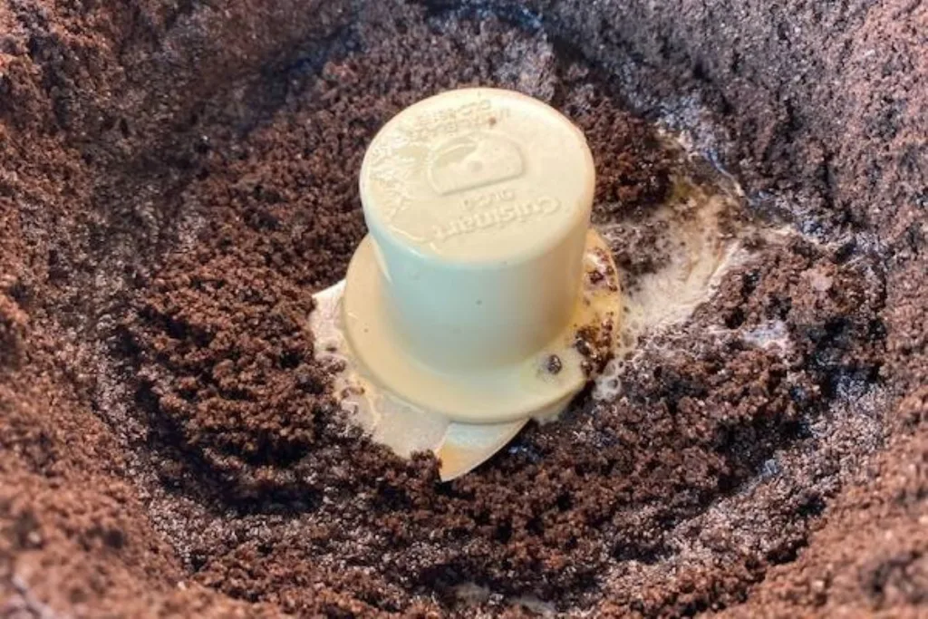 chocolate crumbs with butter
