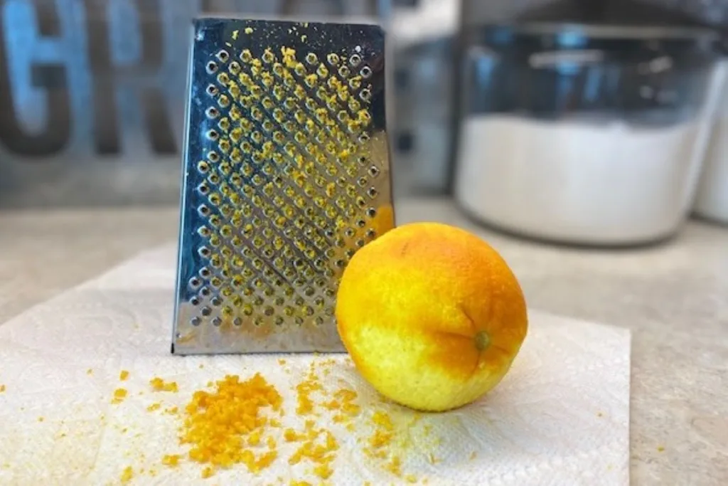 Grating orange zest