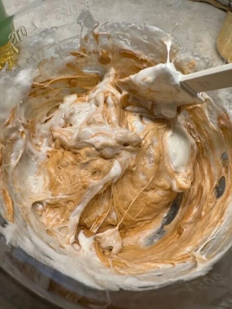 marshamallow and peanut butter melted together
