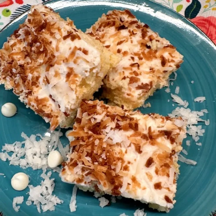 coconut bars on plate