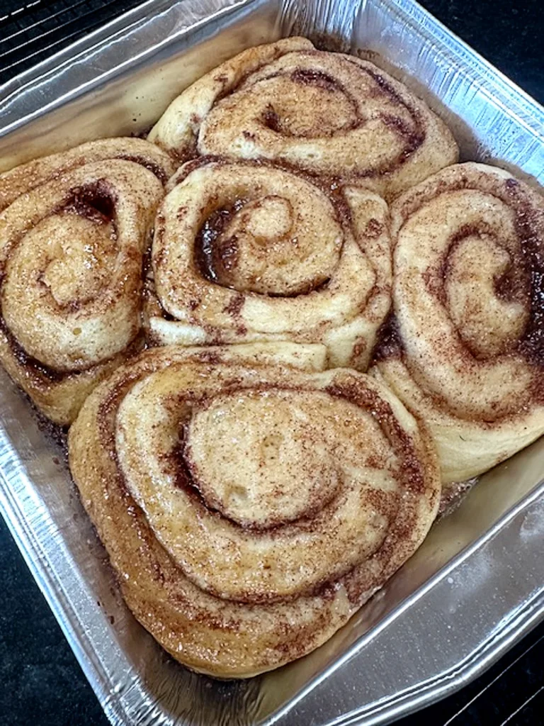 cinnamon rolls baked not frosted