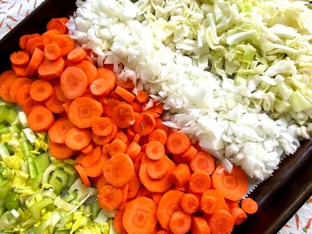 freeze vegetable for short-tem storage on a sheet pan