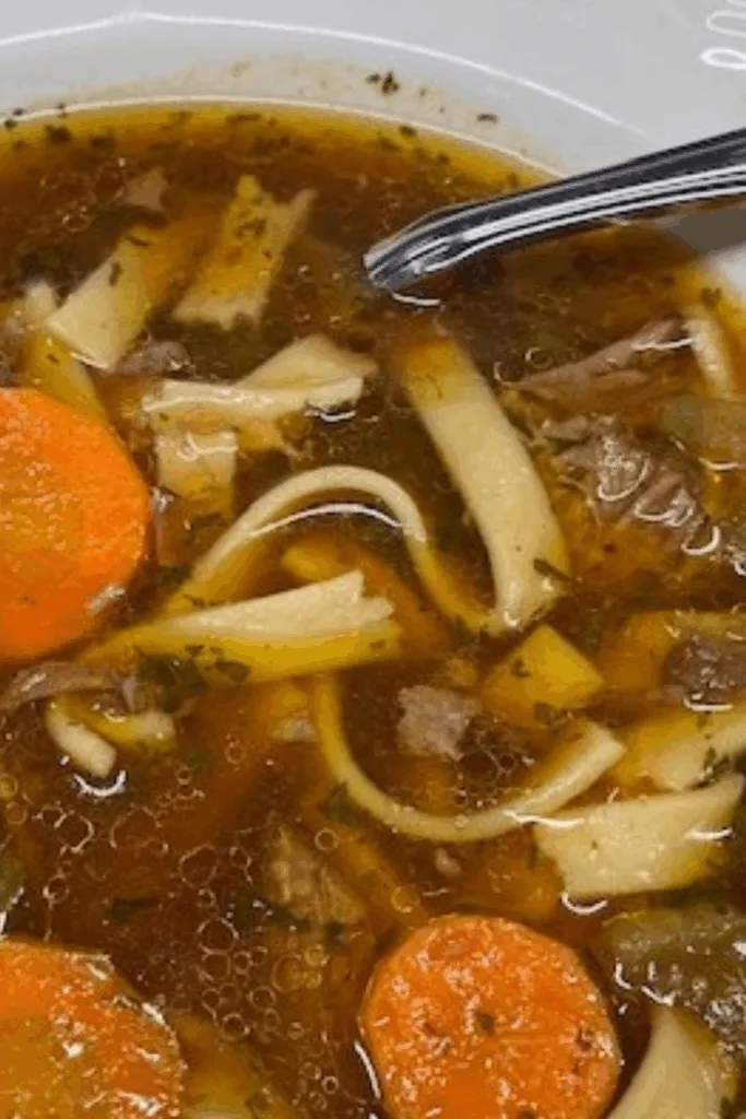 a rich an satisfying bowl of beef noodle soup to kick off Souptember