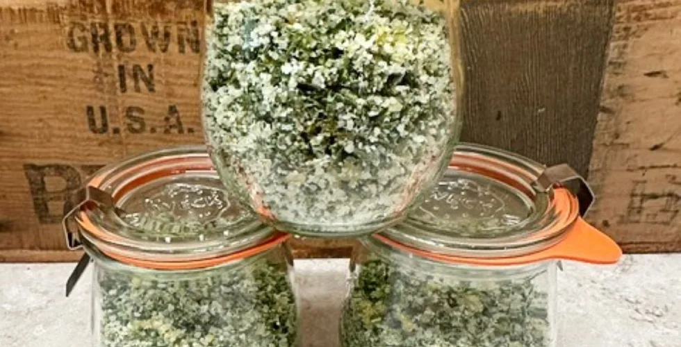 farmhouse herb salt in small gift jars