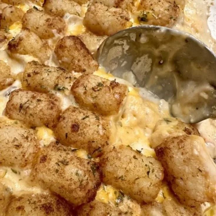 Cheesy Chicken Tater Tot Casserole